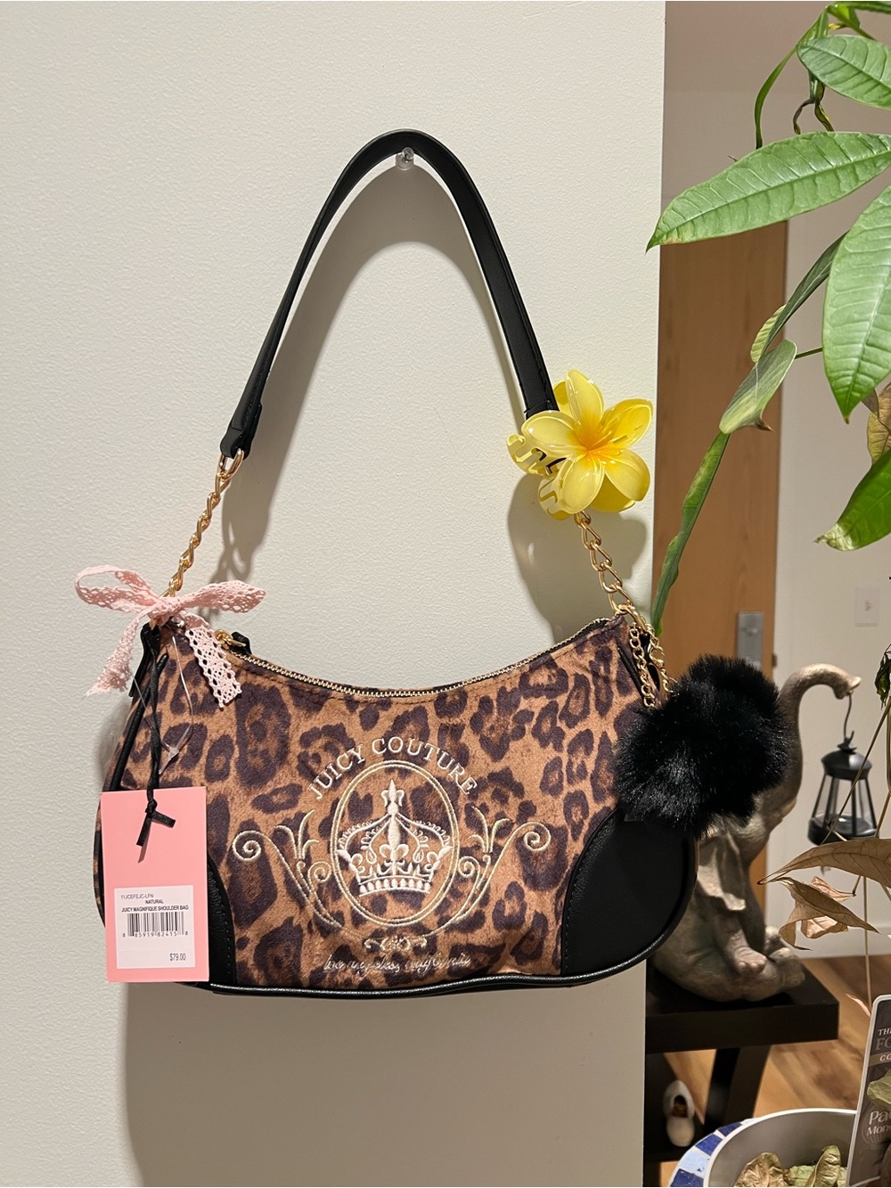 NWT Juicy Couture Leopard Print Shoulder Bag๐๐ค
